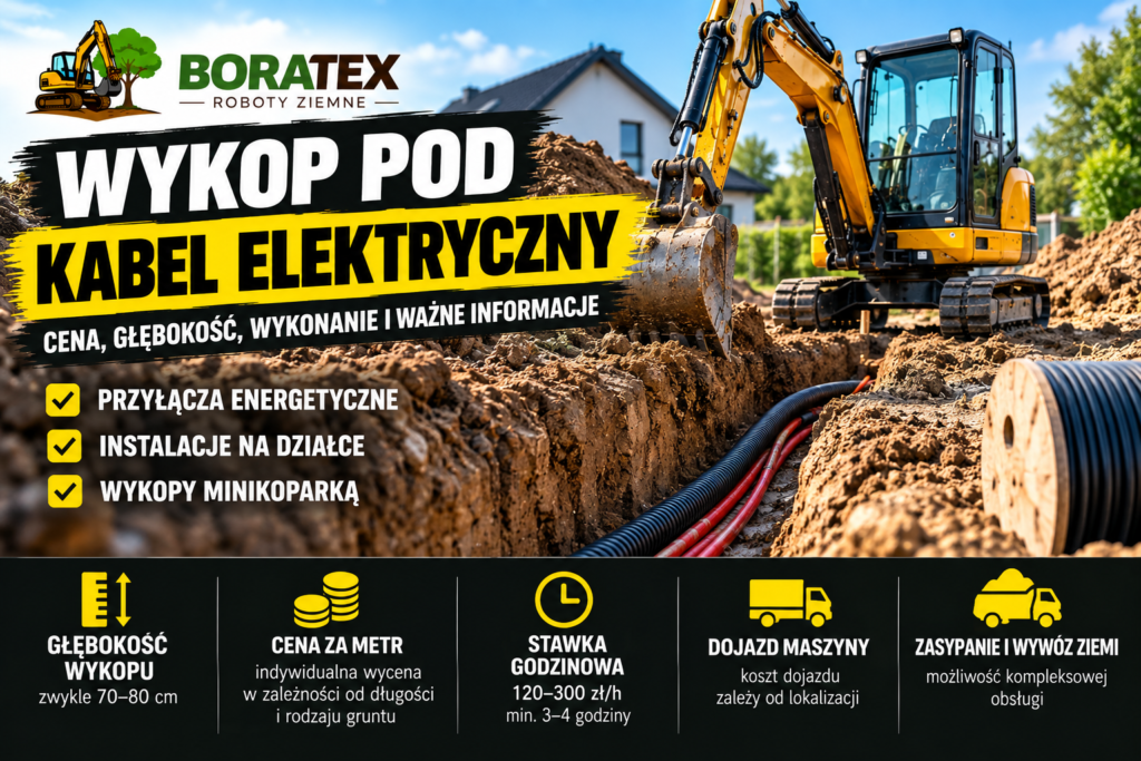 wykop pod kabel elektryczny cena