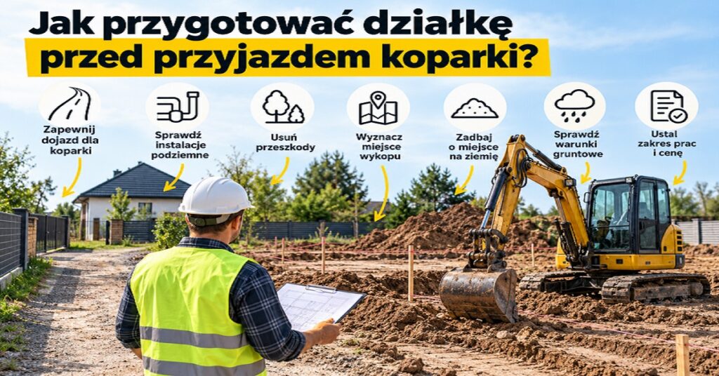 Jak przygotować działkę przed przyjazdem koparki