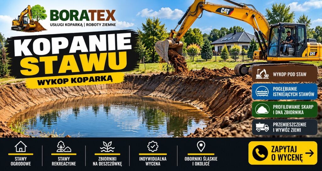 Kopanie stawu cena