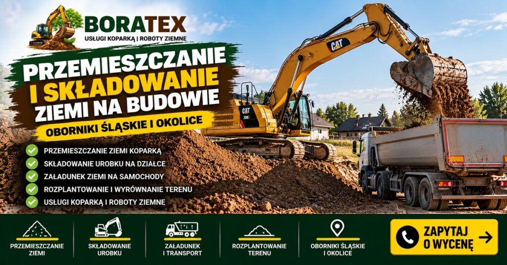 Przemieszczanie ziemi na budowie