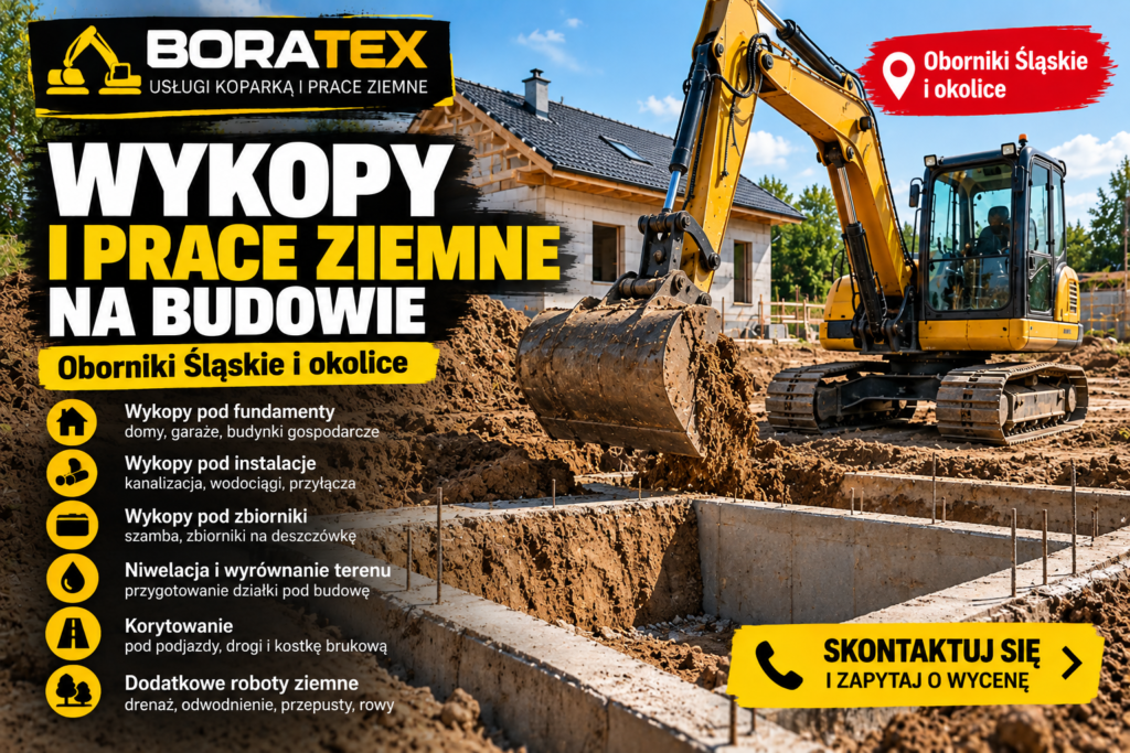 Wykopy i prace ziemne na budowie