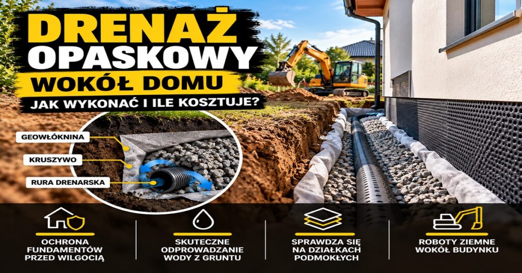 drenaż opaskowy wokół domu