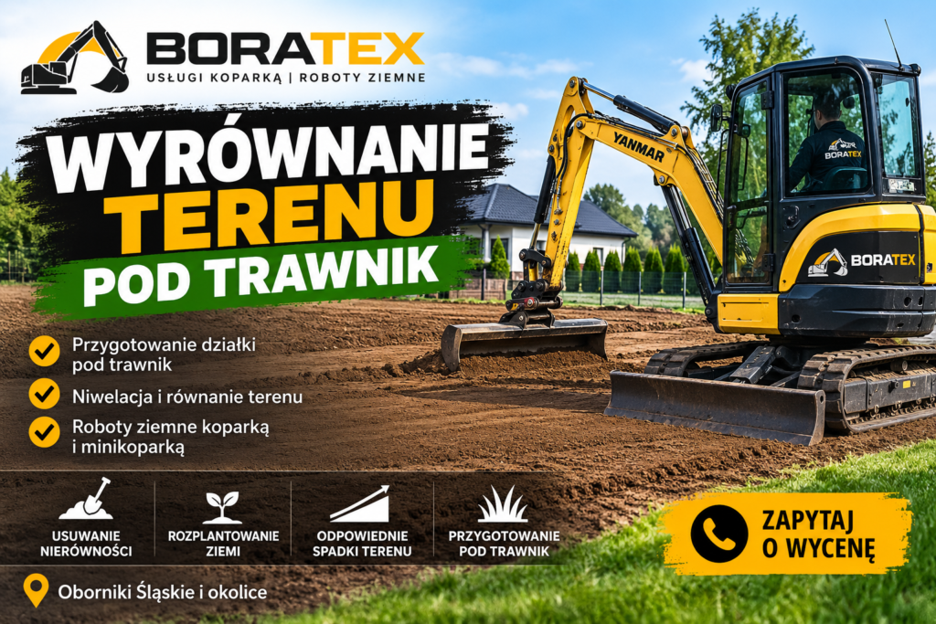 wyrownanie terenu pod trawnik